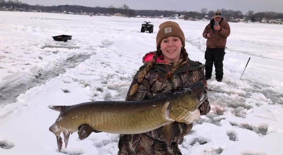 ice fishing for bass and musky