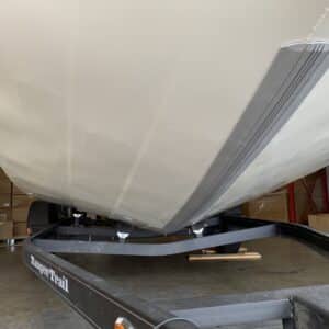 Gray Megaware KeelGuard on a white Ranger boat
